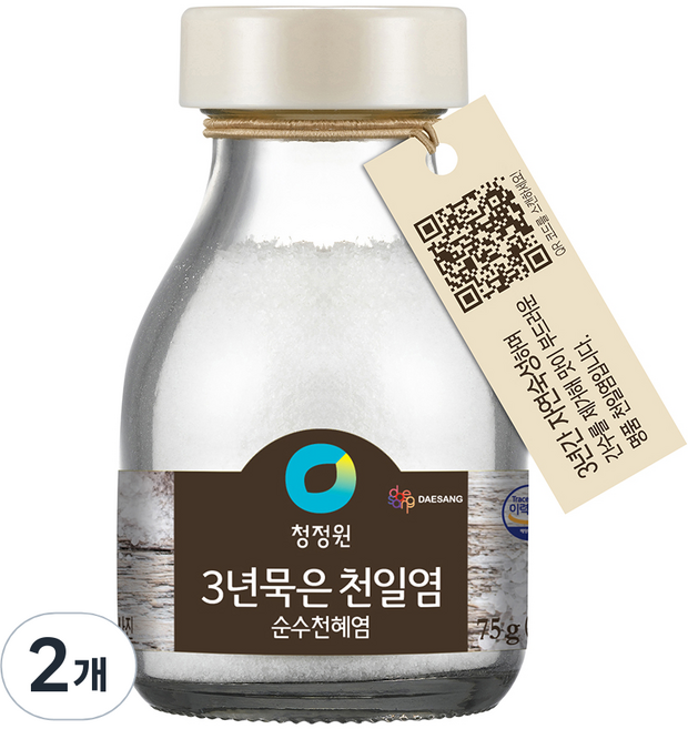 청정원 3년묵은 천일염, 75g, 2개