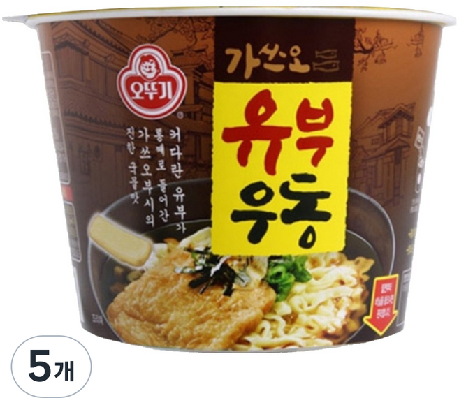 오뚜기 가쓰오 유부 우동 컵라면, 5개