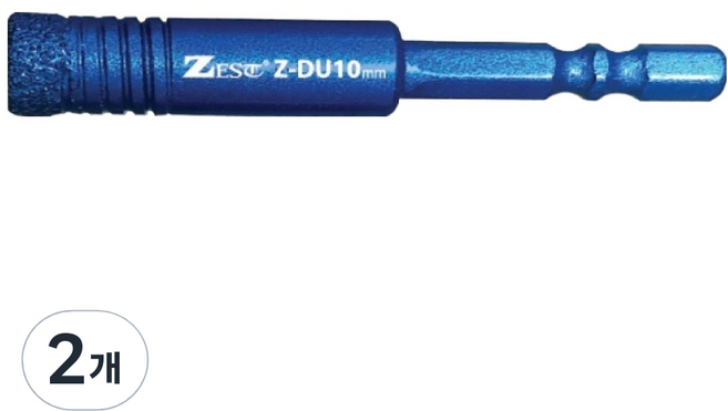 ZEST 多用途鑽石藍色熔接空心鑽頭 Z-DU10 10.0mm, 2個