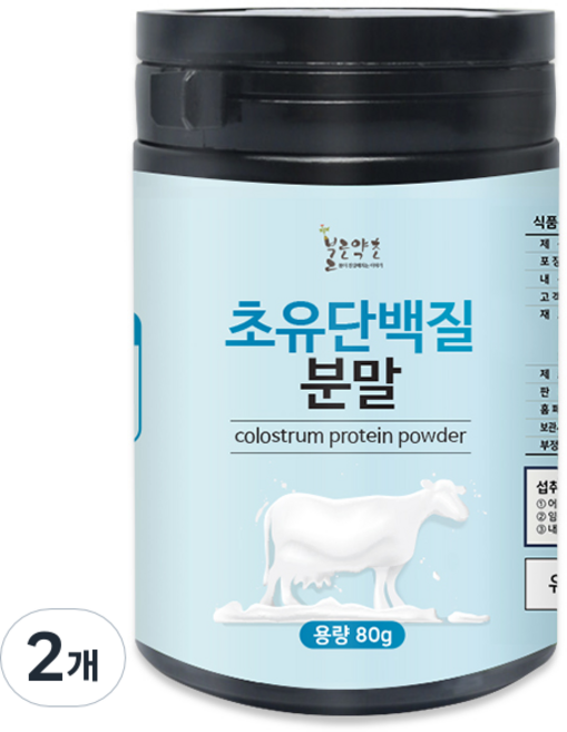 불로약초 초유 단백질 분말, 2개, 80g