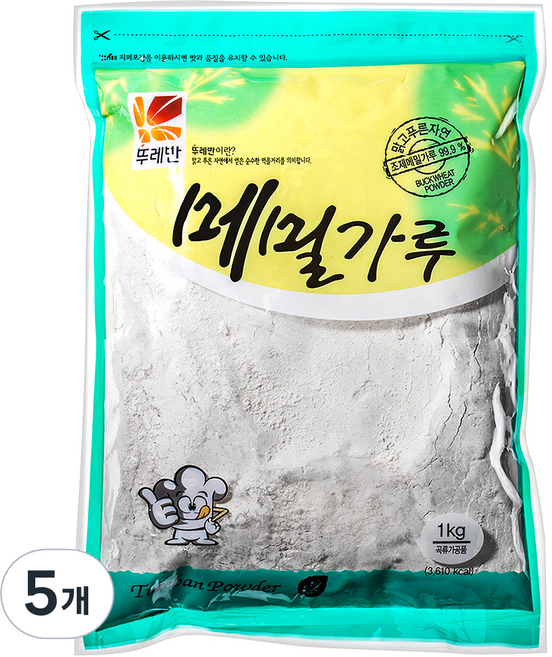 메밀가루, 1kg, 5개