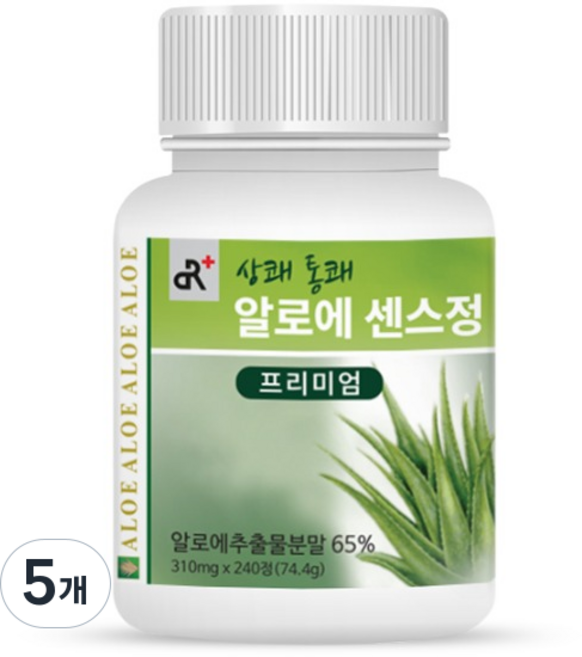 두리농산 상쾌통쾌 알로에 센스정 프리미엄 240정, 74.4g, 5개
