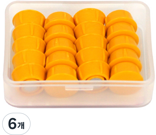 magpia 彩色圓形冰箱磁鐵 迷你 20入, 黃色, 6個
