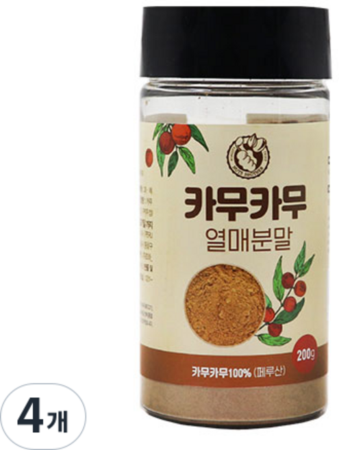 너츠브라더 페루산 카무카무 열매분말, 4개, 200g
