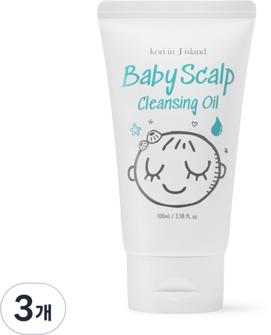 코리인제이아일랜드 베이비 두피 스칼프 클렌징 오일, 100ml, 3개