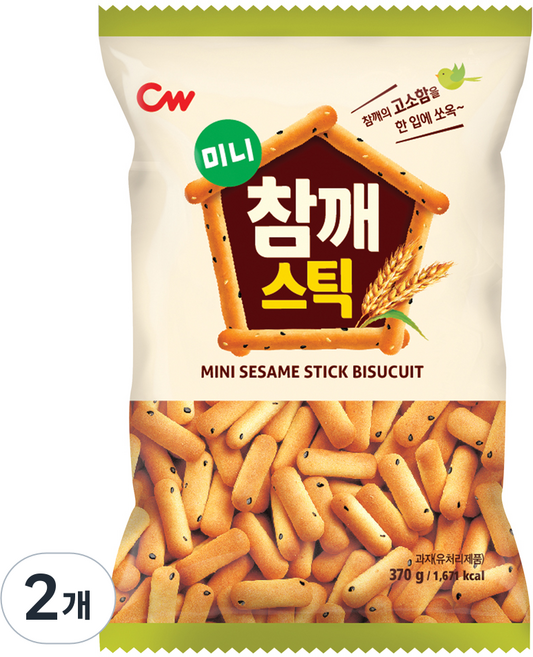 청우식품 미니 참깨스틱, 370g, 2개
