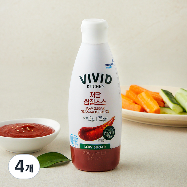 비비드키친 저당 쌈장소스 (냉장), 300g, 4개