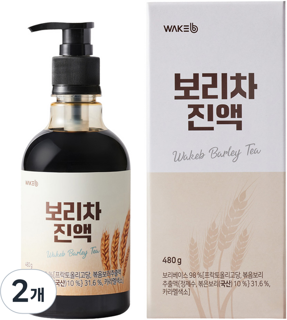 웨이크비 볶은 보리차 진액, 480g, 1개입, 2개