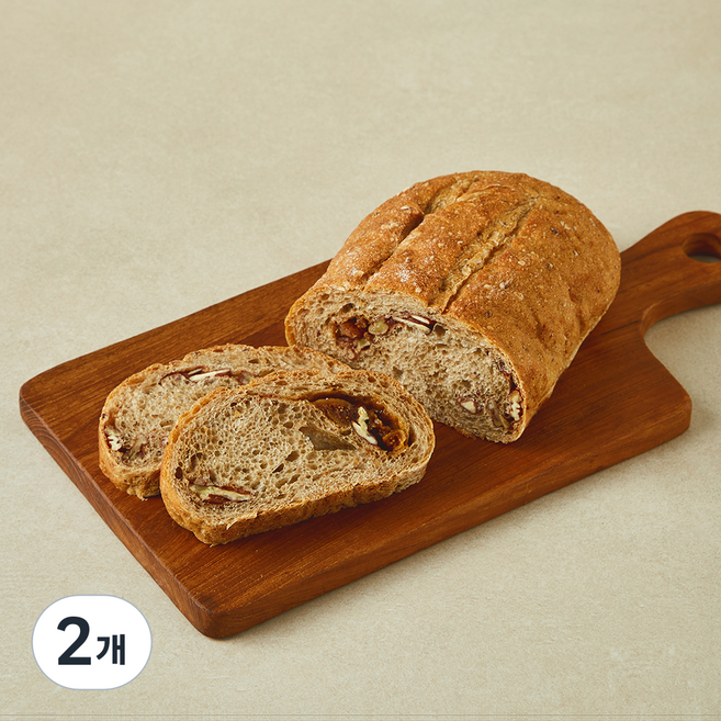 브로드카세 발효종 호밀잡곡 무화과 피칸 깜바뉴, 400g, 2개, 1개입