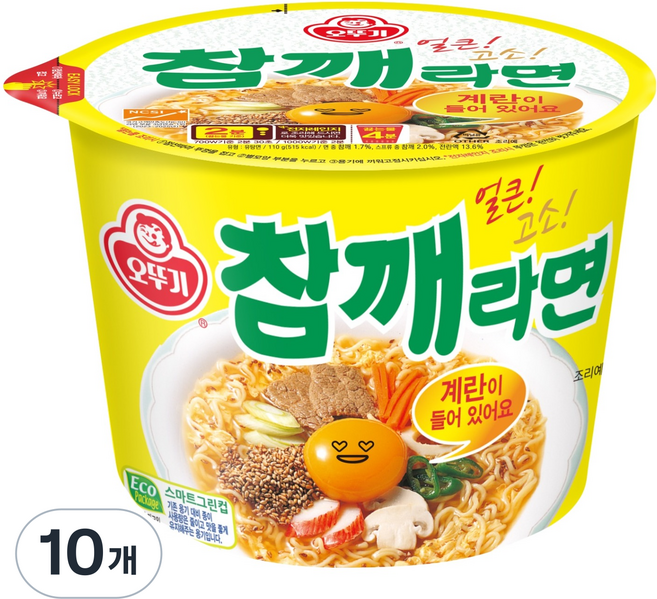 오뚜기 참깨라면 컵 110g, 10개