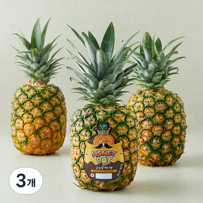 감숙왕 스미후루 허니팟 파인애플 3입, 3개, 4.5kg