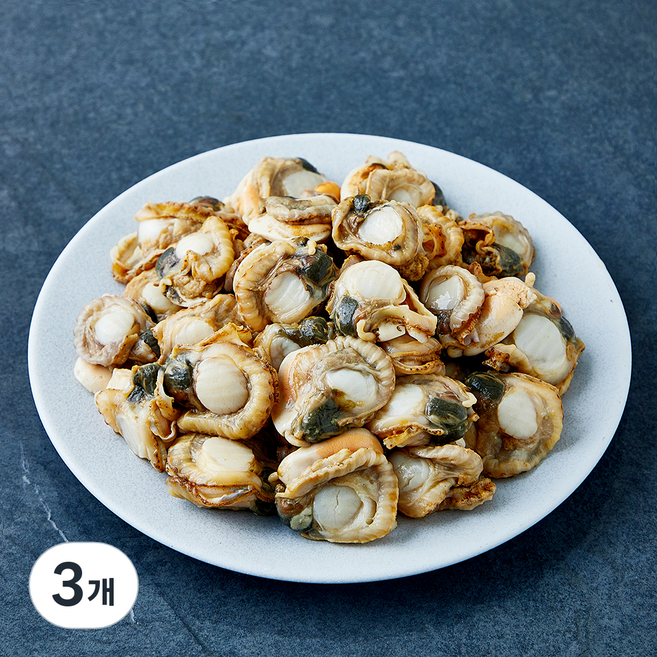바다자리 국내산 생물로 데친 가리비살 (냉장), 3개, 400g