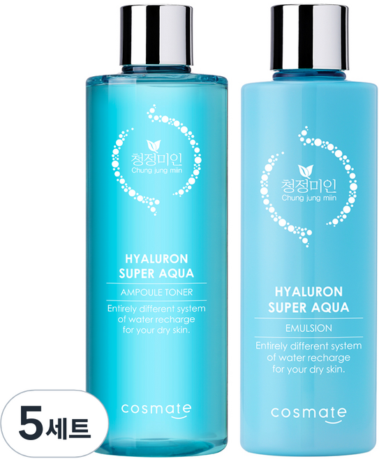 청정미인 히아루론 앰플토너 420g + 에멀전 300g, 5세트
