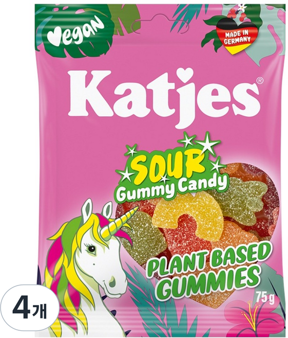 캇예스 비건 젤리 사우어, 4개, 75g