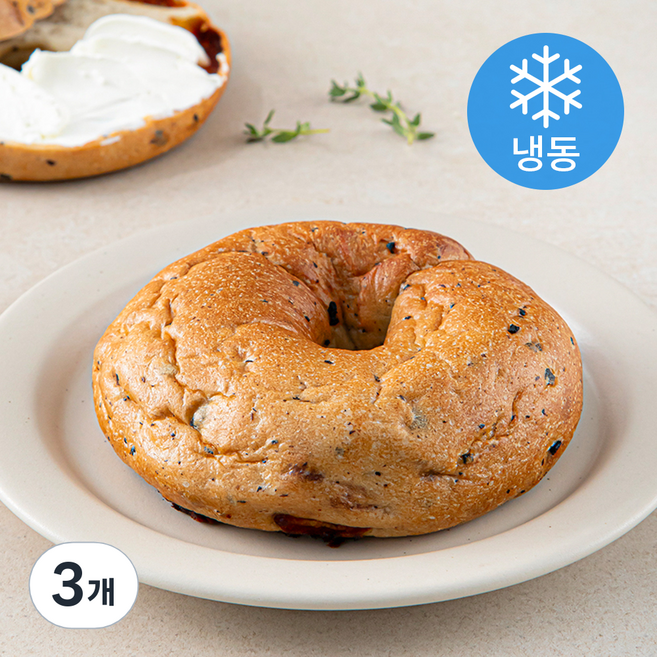 곰곰 쌀베이글 올리브 치즈 (냉동), 115g, 3개