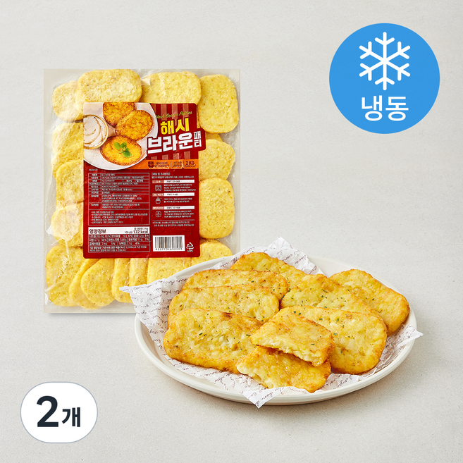 해시브라운 패티 (냉동), 2kg, 2개