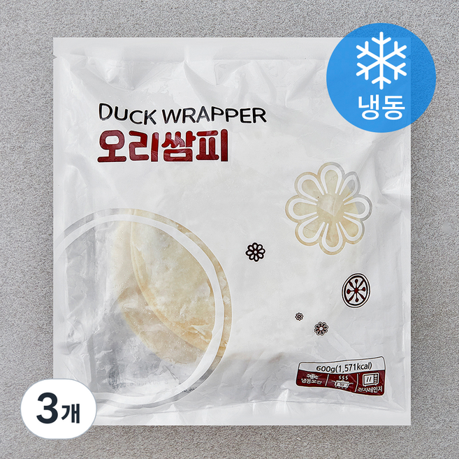 랜시 오리쌈피 60개입 (냉동), 600g, 3개