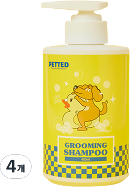 페티드 강아지용 그루밍 샴푸, 400ml, 1개입, 4개