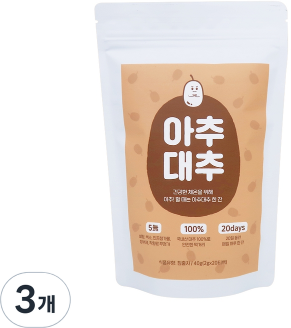 프롬잇 아추대추차 삼각티백, 2g, 20개입, 3개
