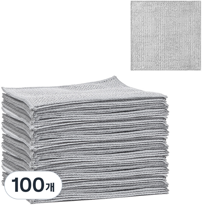 구디푸디 스크래치 없는 두겹 빛나리 은사 설거지 수세미 대형, 1개입, 100개