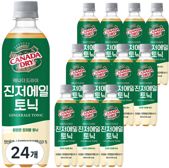 캐나다드라이 진저에일 토닉, 450ml, 24개