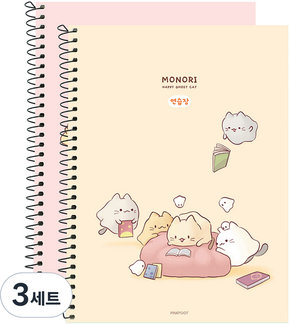 핑크풋 모노리 연습장 4종 랜덤 2p 세트, 랜덤발송, 3세트