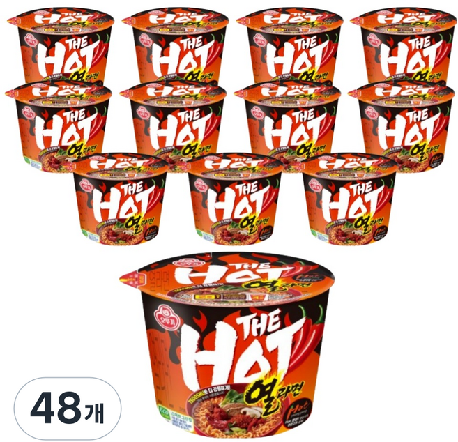 오뚜기 더핫 열라면 용기 105g, 48개