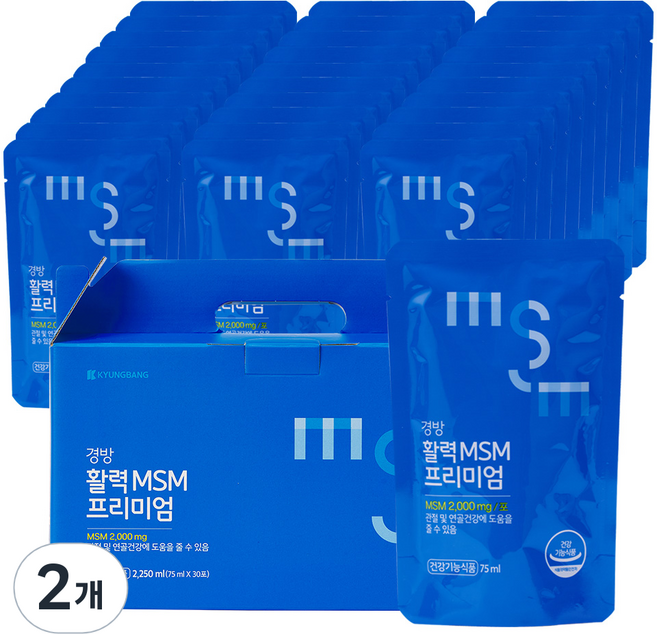 경방 활력 MSM 프리미엄 75ml x 30p, 2.25L, 2개