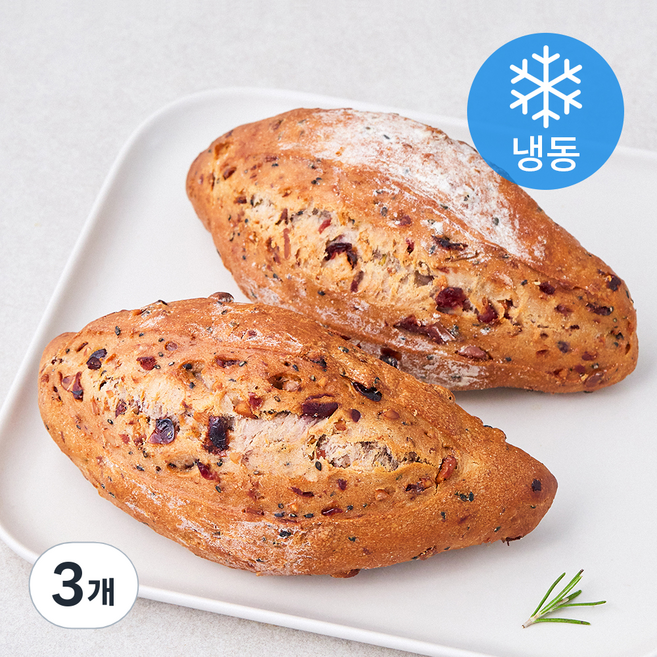 더브레드블루 통밀발효종빵 (냉동), 300g, 2개입, 3개