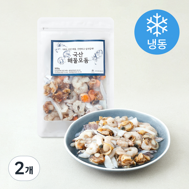 다미원 국내산 해물모둠 (냉동), 2개, 300g
