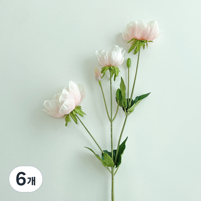 베누디 조화 아네모네, 연핑크, 6개
