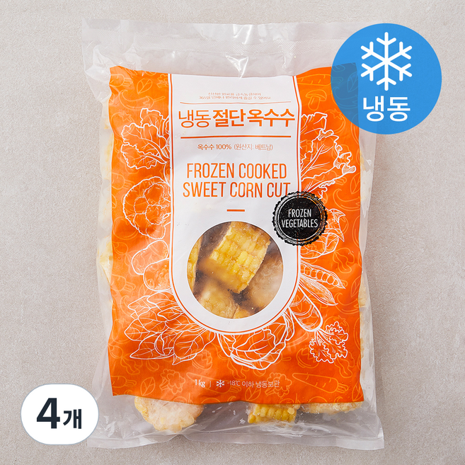 냉동 옥수수 (냉동), 1kg, 4개