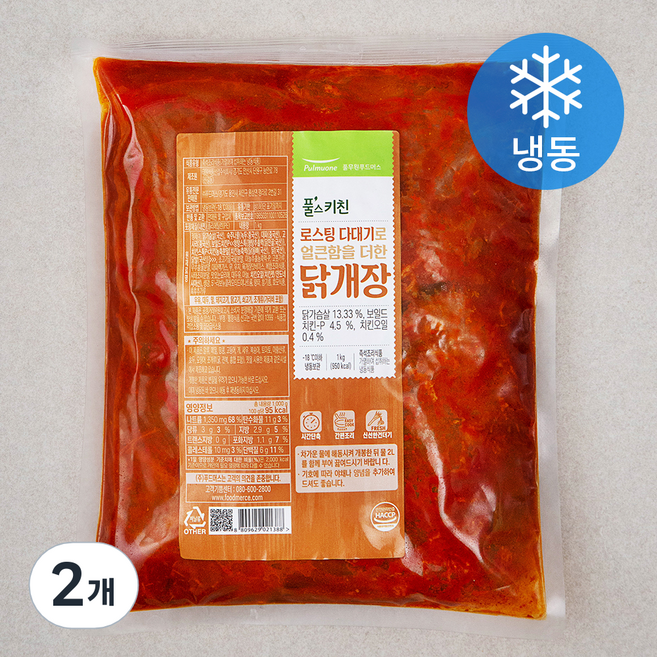 풀무원 풀스키친 닭개장 (냉동), 1kg, 2개