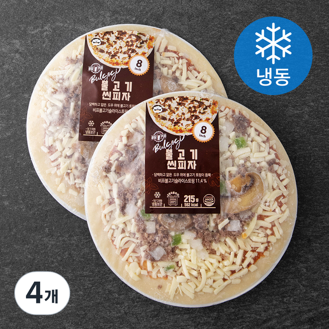 푸딩팩토리 불고기 씬피자 8 (냉동), 215g, 1개입, 4개