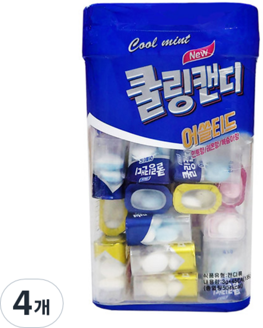 쿨링캔디 어쏠티드 캔디 45p, 135g, 4개
