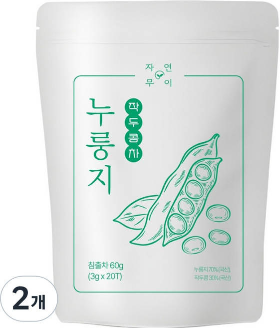 Jayeonmui 鍋巴刀豆茶 三角茶包, 3g, 2個, 20入