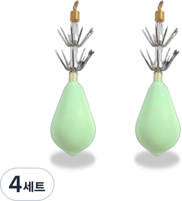 6위 - 로이윙 올쭈킬 야광 봉돌 바늘 루어 2p, 그린, 56g, 4세트