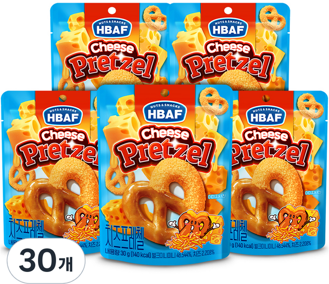 HBAF 起司蝴蝶餅, 30g, 30個