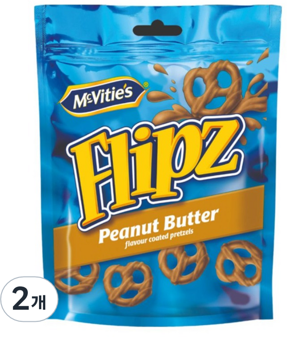 플립즈 피넛버터향 프레첼, 90g, 2개