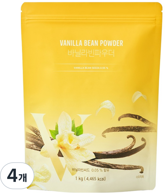 네이쳐티 바닐라빈 파우더, 1kg, 1개입, 4개