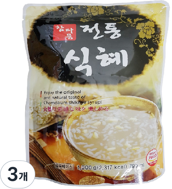 파낙스 참다음 전통식혜, 790ml, 3개