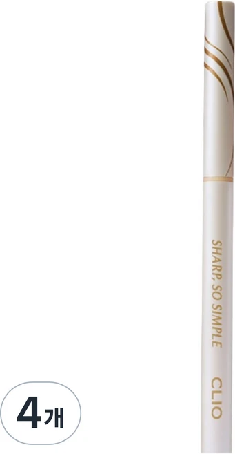 클리오 샤프 쏘 심플 워터프루프 펜슬 라이너 0.14g, 007 크리미아이보리, 4개 - 쿠팡