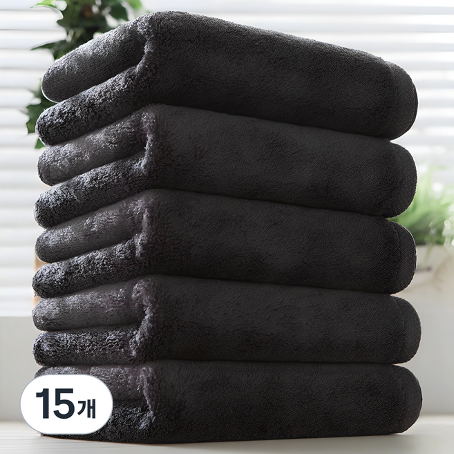 코튼클라우드 호텔수건 200g 40수 면사, 그레이, 15개