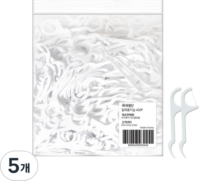 메디케이 일회용 성인 치실, 400개입, 5개