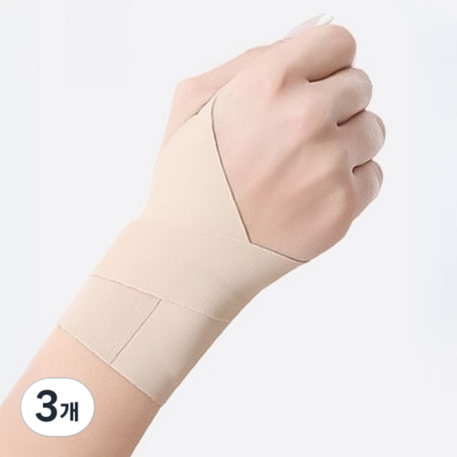 오브닉 초경량 조절 손목보호대 오른손용, 스킨, 3개