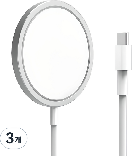 구스페리 마그네틱 맥세이프 호환 아이폰 충전기 15W, 3개