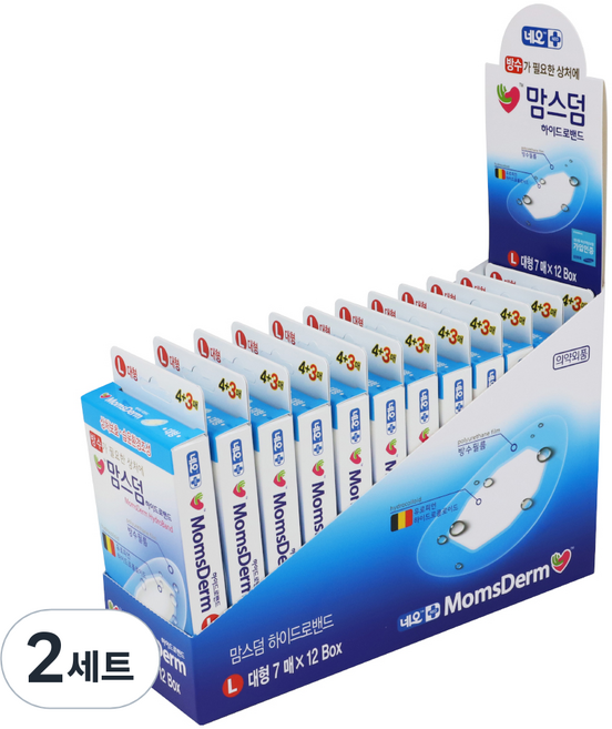 맘스덤 하이드로밴드 대형 7매 X 12p, 7개입, 2세트
