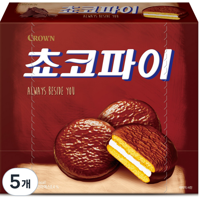 크라운 쵸코파이, 350g, 5개