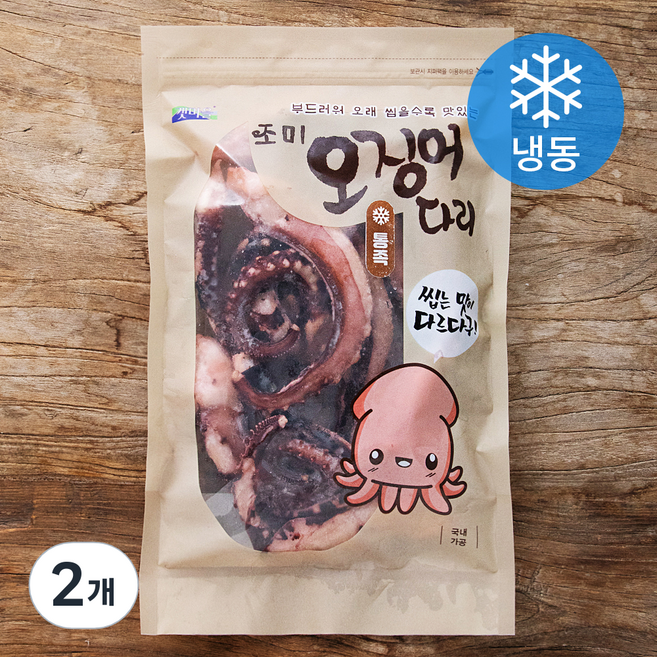 갯마을 조미 오징어다리 통족 (냉동), 500g, 2개