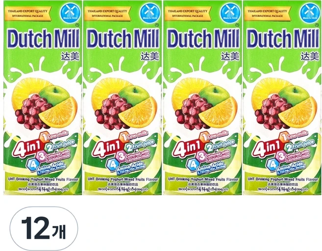 더치밀 요거트 드링크 믹스후르츠맛, 12개, 180ml - 쿠팡